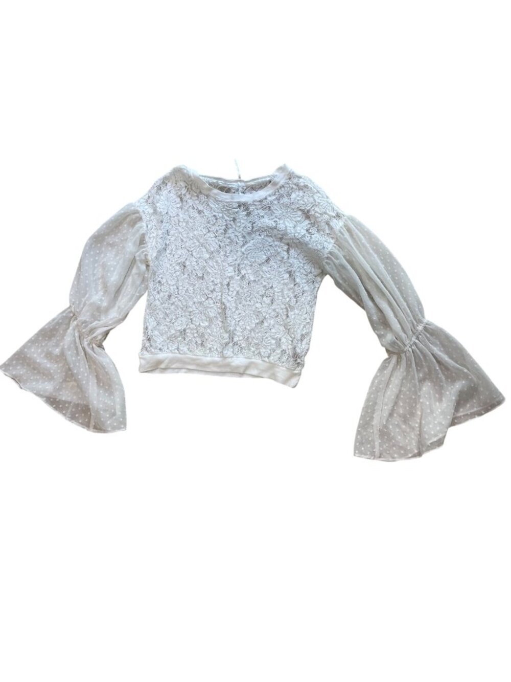 Free People Something Like Love Lace Blouse Women's Size Small Bell Sleeves